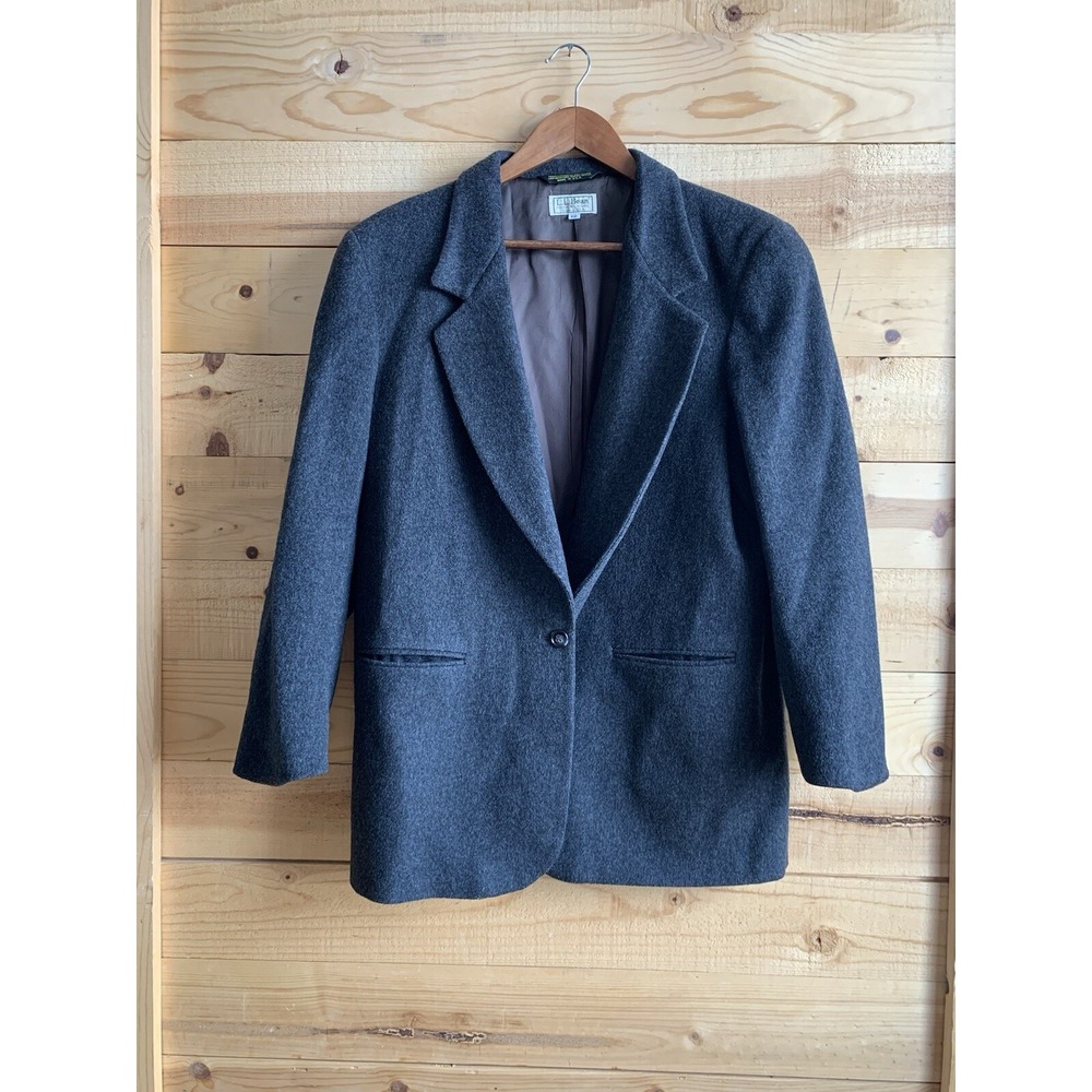 L.L.‎ Bean Vintage Wool Cashmere Women's Overcoat Made In USA Size 12
